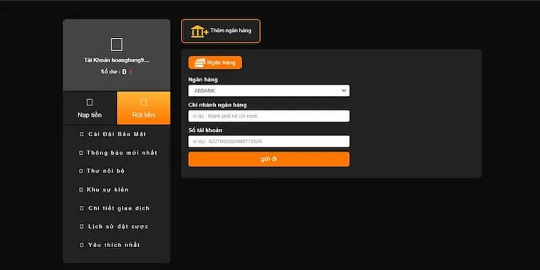 Bí Kíp Rút Tiền GD365 Về Tài Khoản Ngân Hàng Nhanh Chóng Tuyệt Đối